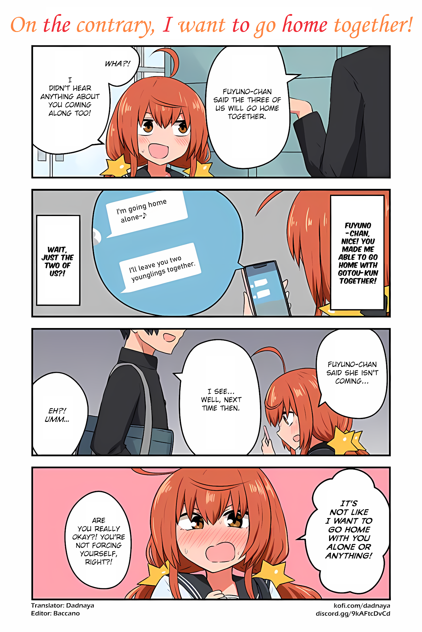 Aizen-san Can't Be Honest! Chapter 20 page 1 - Chapter 20: On the Contrary, I Want to Go Home Together!