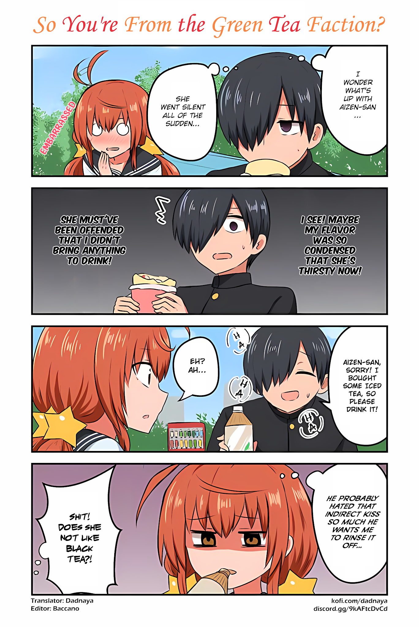Aizen-san Can't Be Honest! Chapter 23 page 1 - Chapter 23: So You're From the Green Tea Faction?