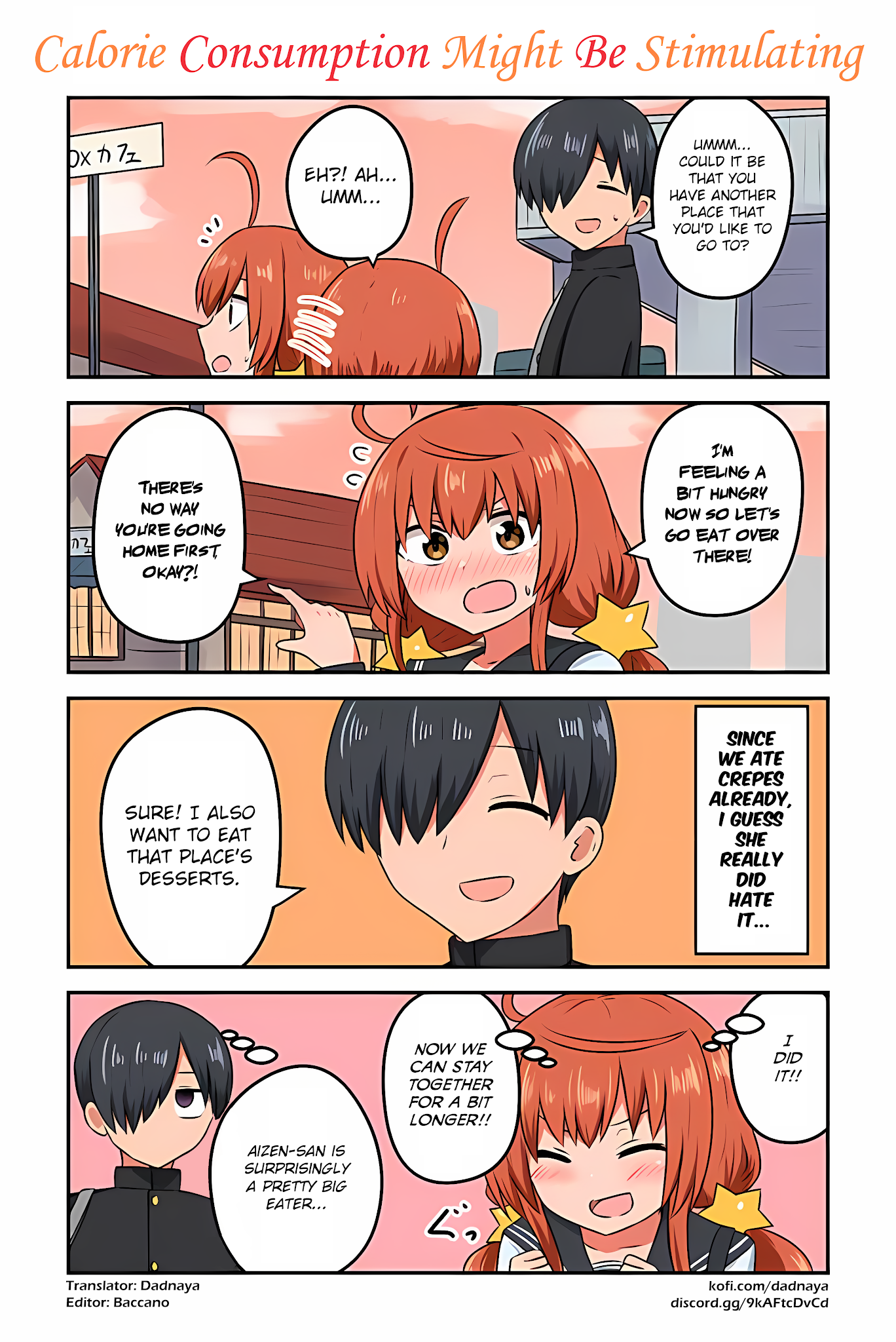 Aizen-san Can't Be Honest! Chapter 25 page 1 - Chapter 25: Calorie Consumption Might Be Stimulating