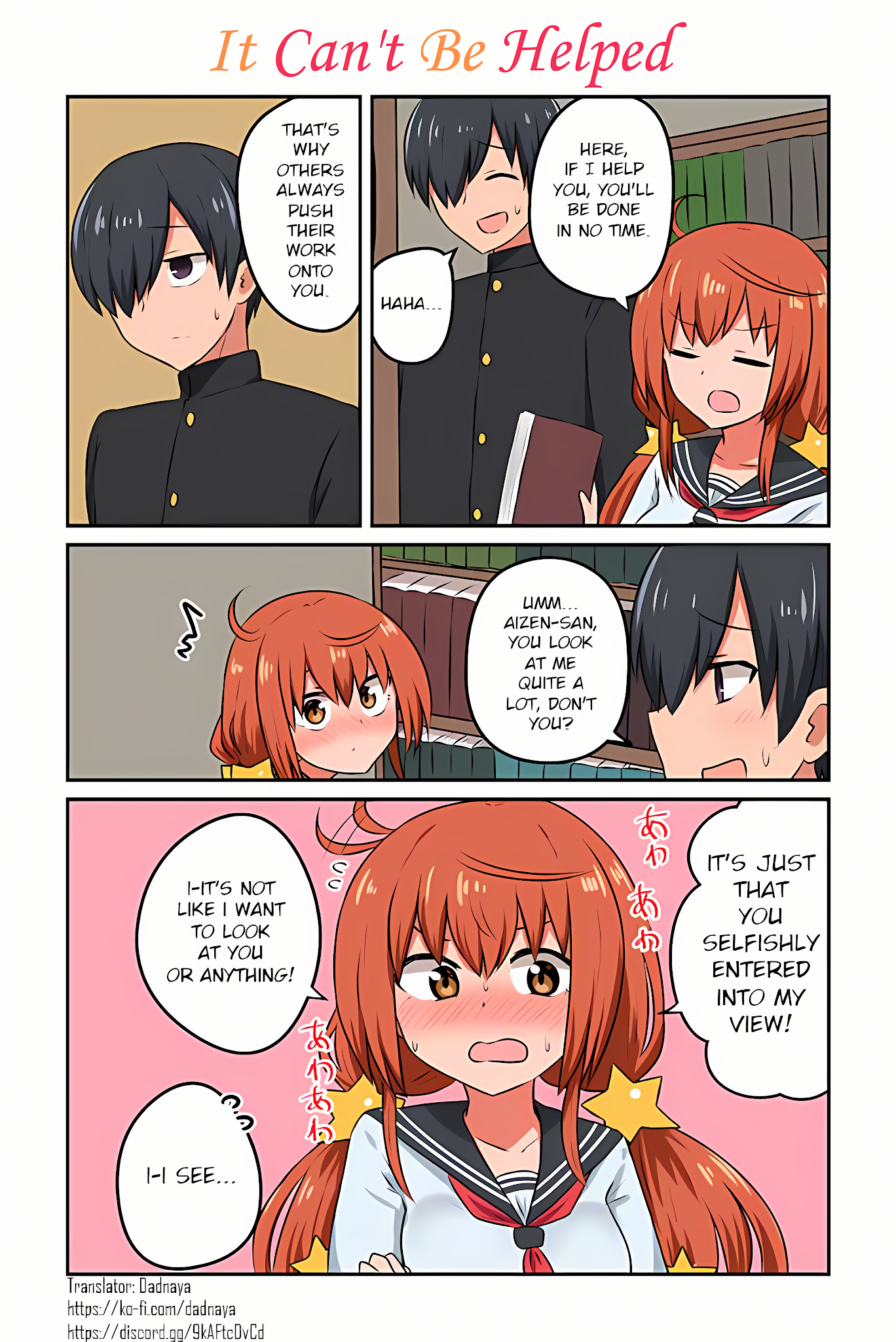 Aizen-san Can't Be Honest! Chapter 3 page 1 - Chapter 3: It Can't Be Helped