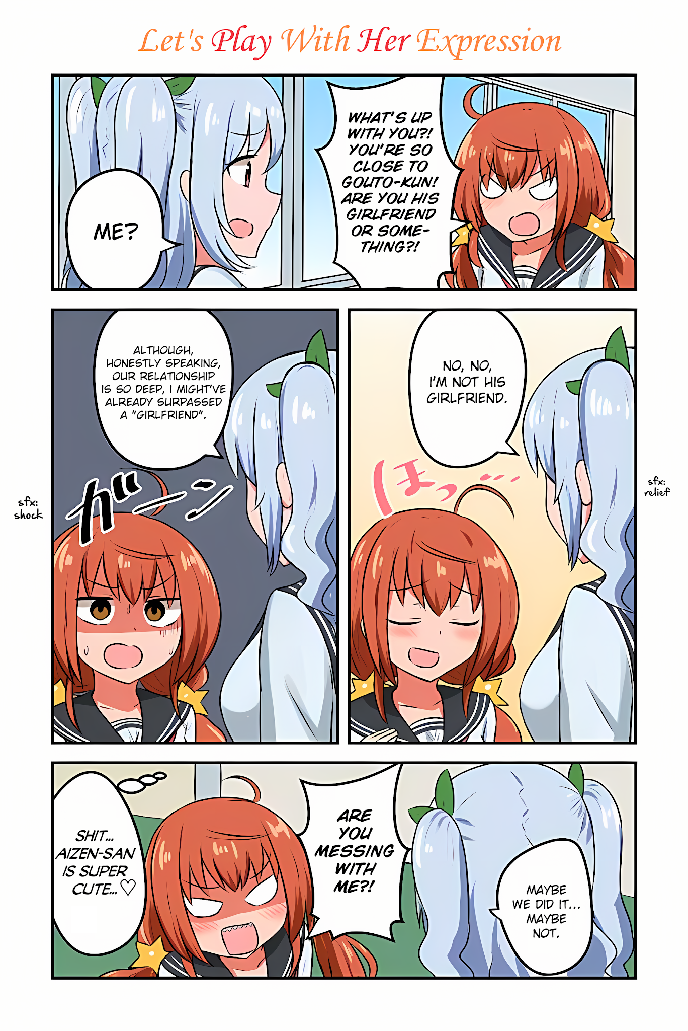 Aizen-san Can't Be Honest! Chapter 9 page 1 - Chapter 9: Let's Play With Her Expression