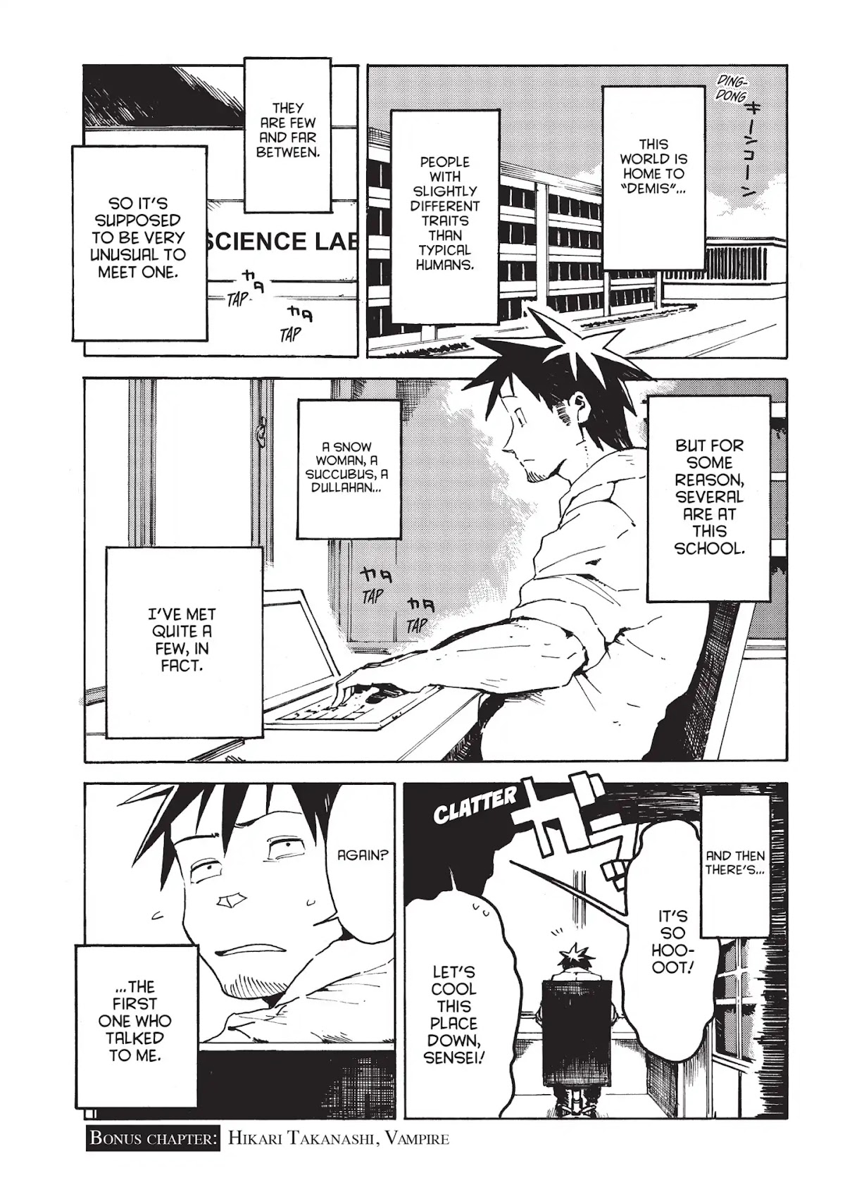 Ajin-chan wa Kataritai Chapter 16.5 page 1 - Vol.2 Bonus Chapter ... Hikari Takanashi, Vampire