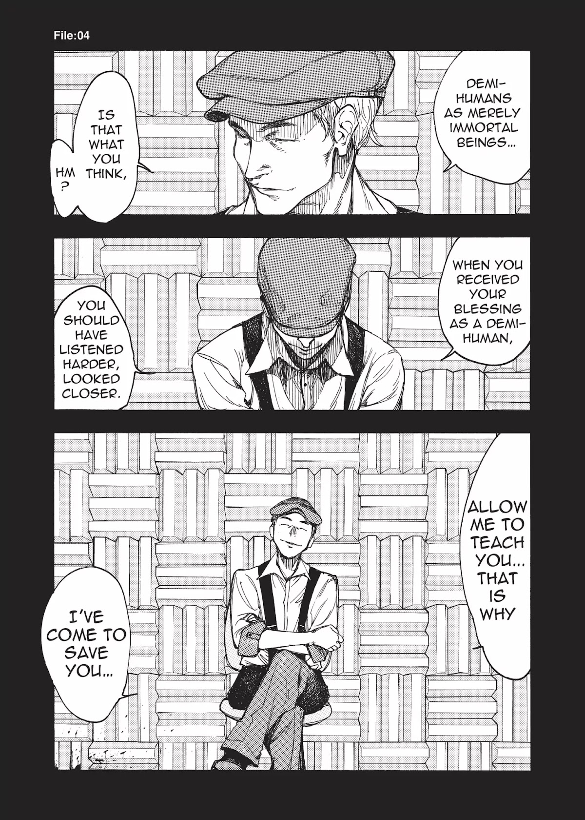 Ajin Chapter 4 page 1 - Chapter 4: Vol.1 File 4: Interrogation and Aid