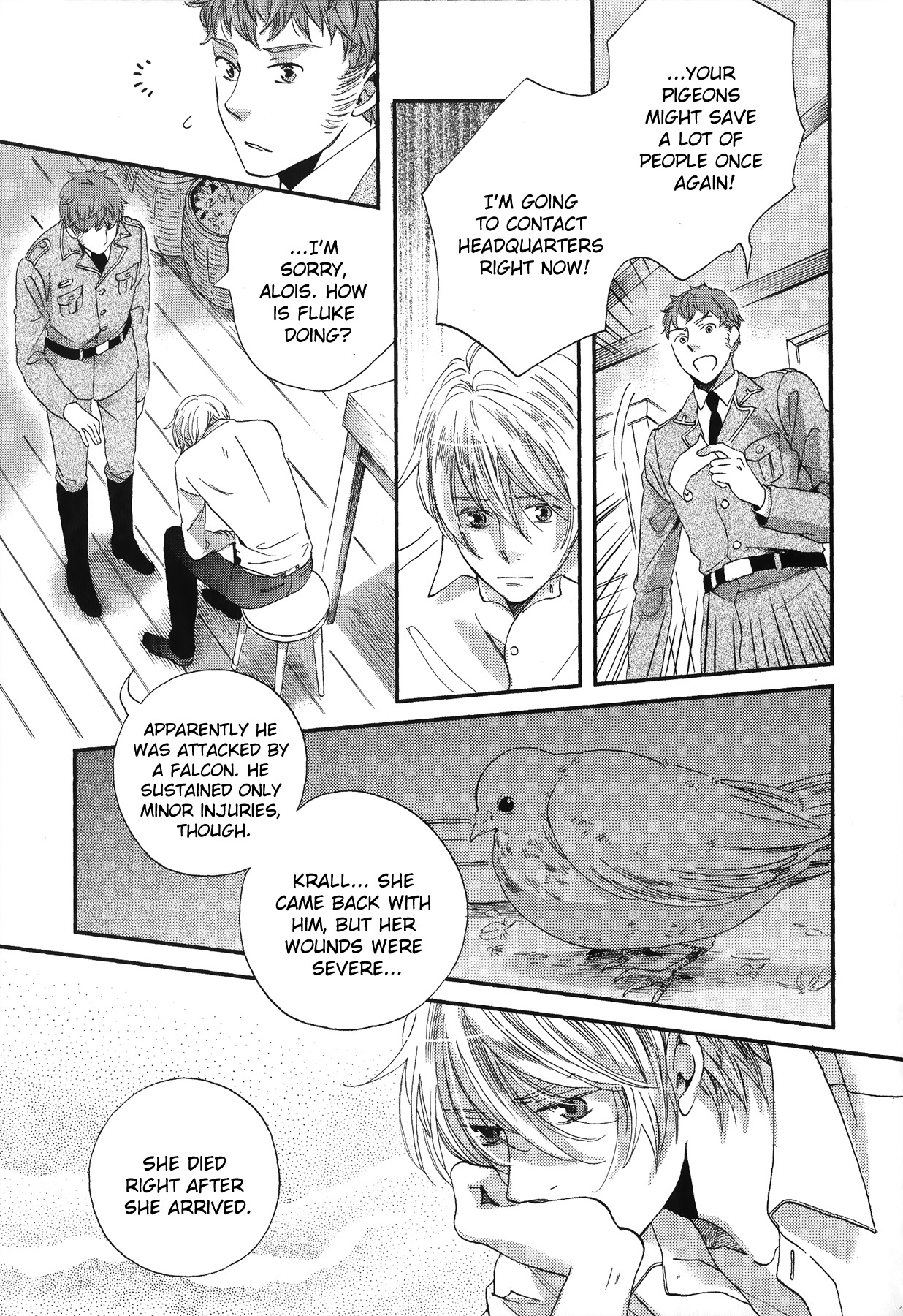 Aka no Sekai Chapter 3 page 16 - Chapter 3: The Pigeon's Wings