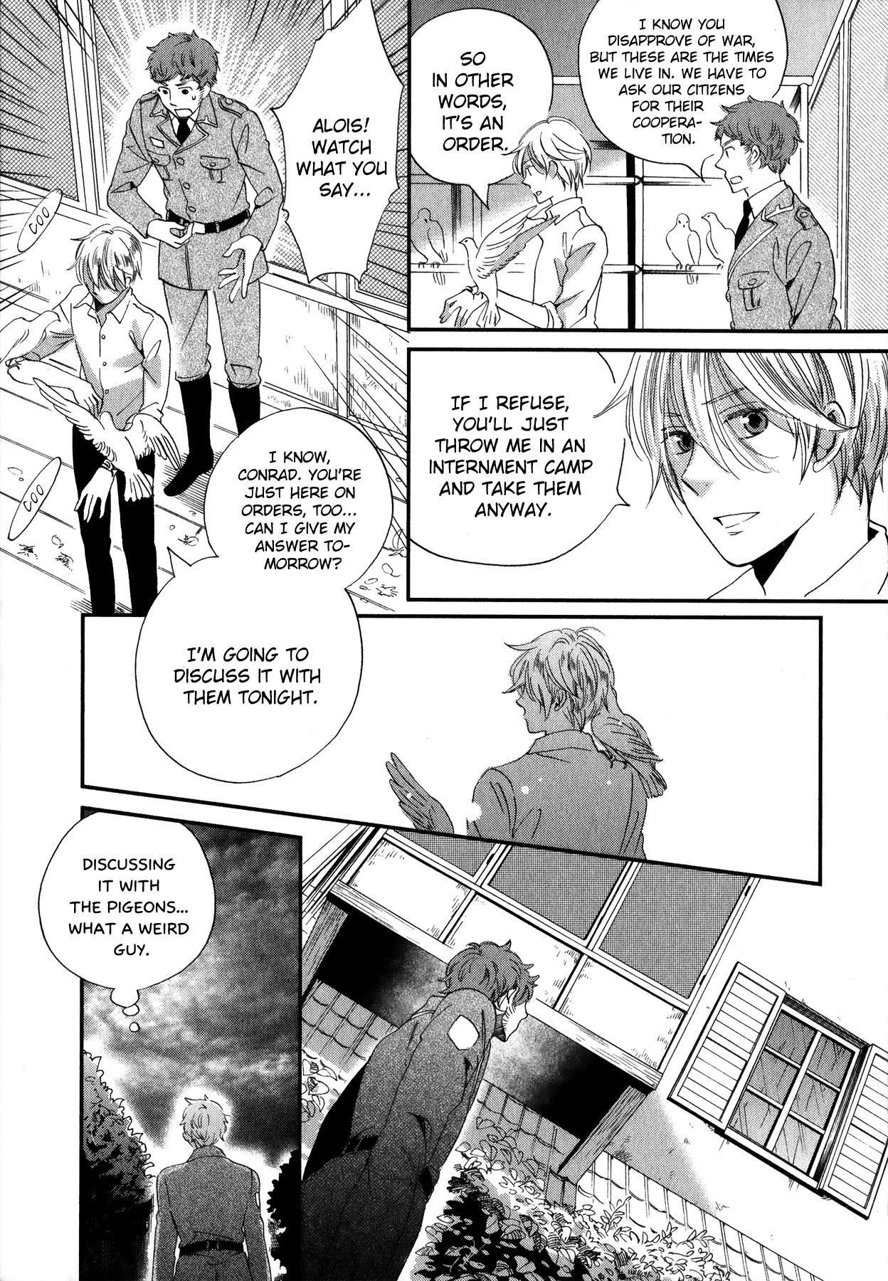 Aka no Sekai Chapter 3 page 4 - Chapter 3: The Pigeon's Wings