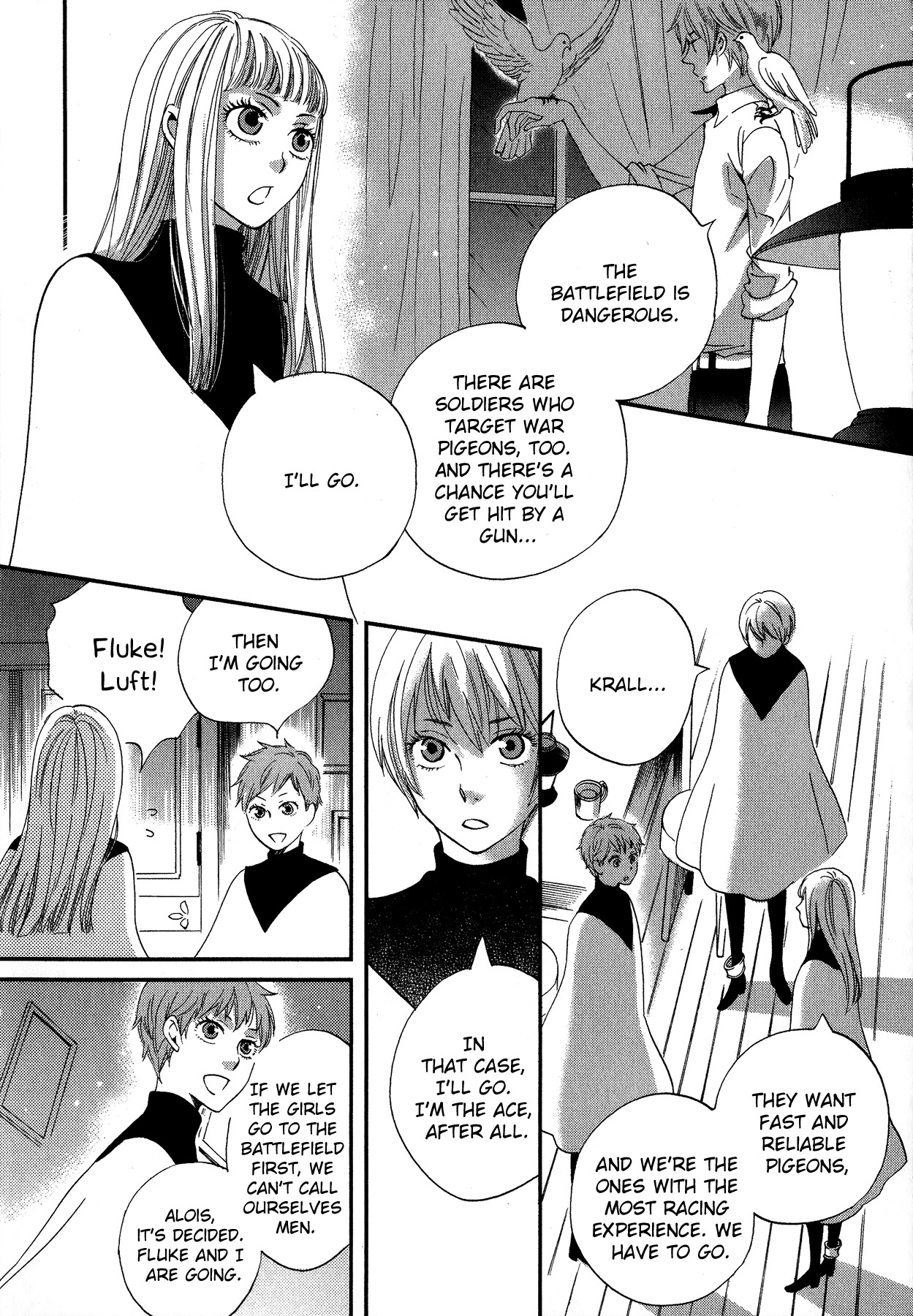 Aka no Sekai Chapter 3 page 5 - Chapter 3: The Pigeon's Wings
