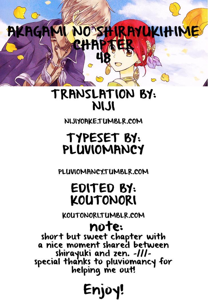 Akagami no Shirayukihime Chapter 48 page 1 - Chapter 48