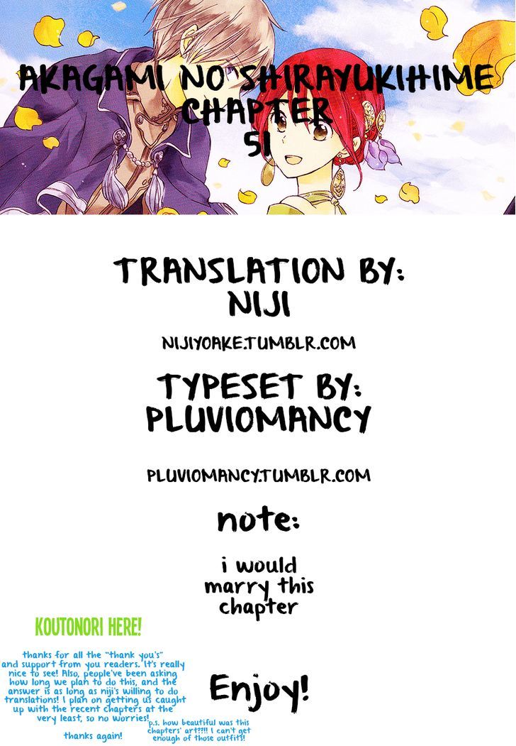 Akagami no Shirayukihime Chapter 51 page 1 - Chapter 51