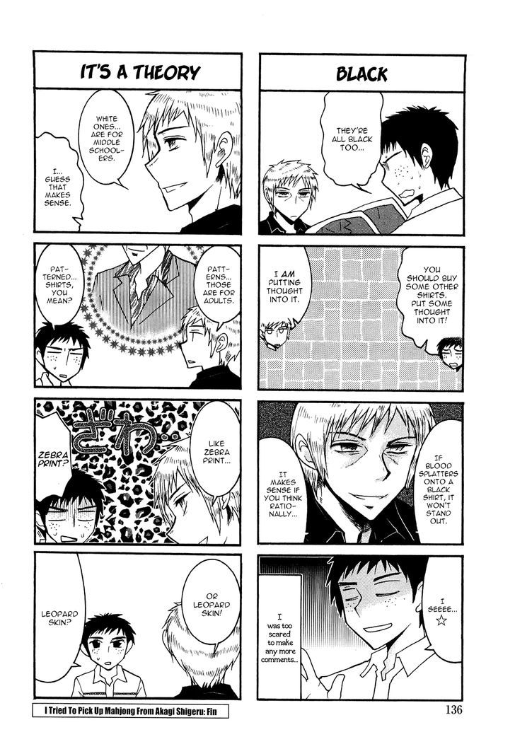 Akagi - "Zawa..." "Zawa..." Anthology Chapter 30 page 4 - Chapter 30 : I tried to pick up Mahjong from Akagi Shigeru