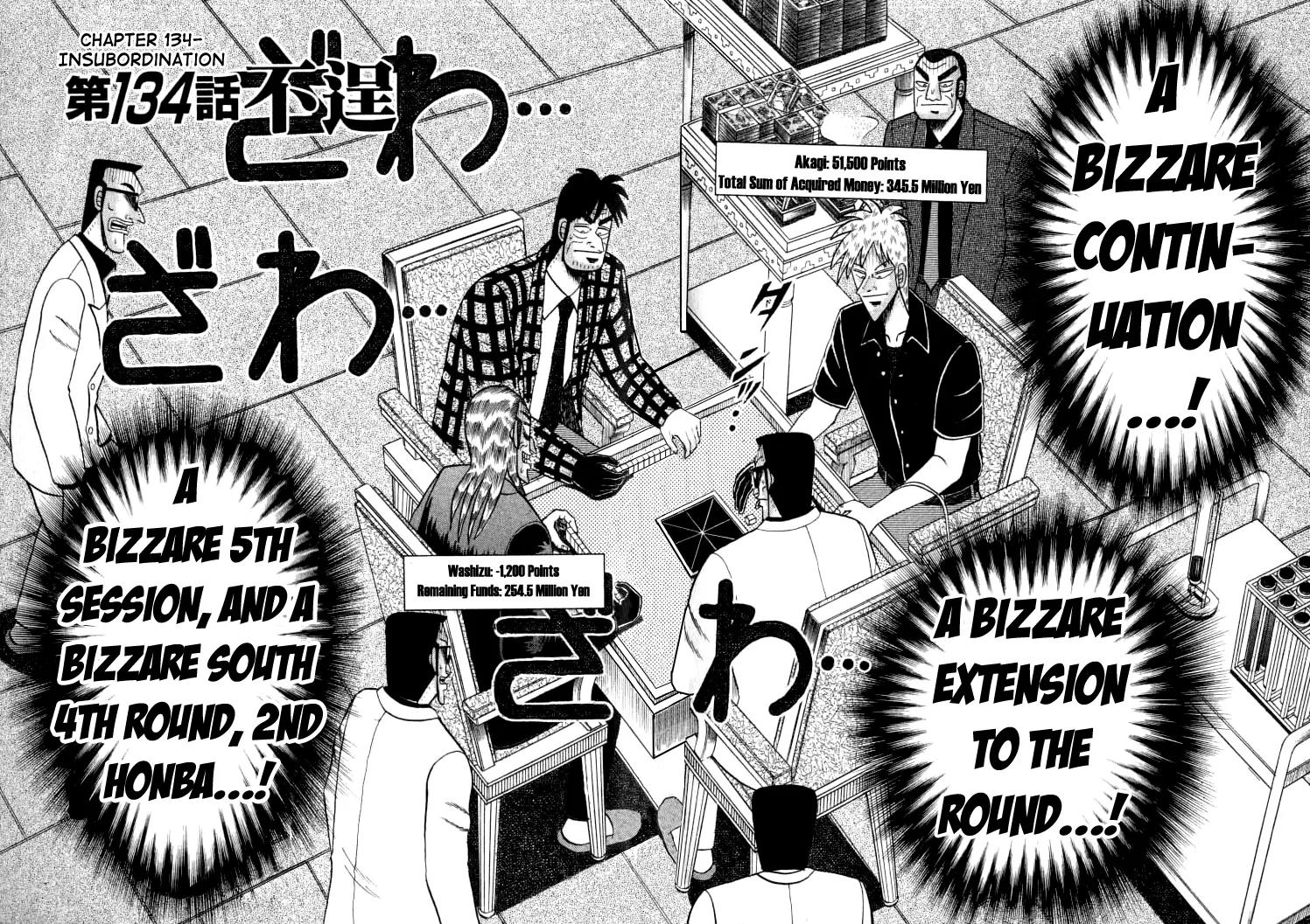 Akagi Chapter 134 page 2 - Chapter 134: Insubordination