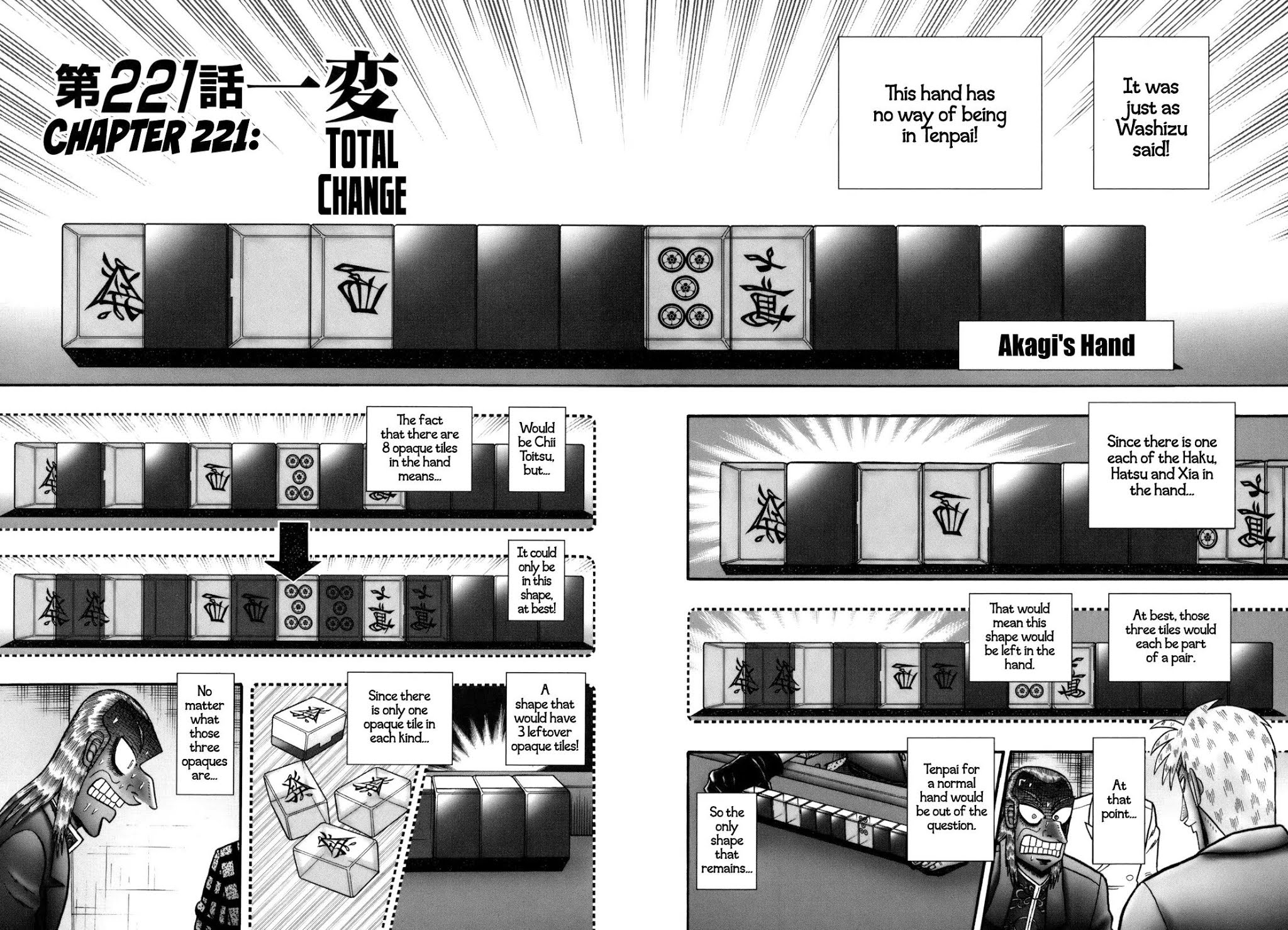 Akagi Chapter 221 page 2 - Chapter 221: Total Change