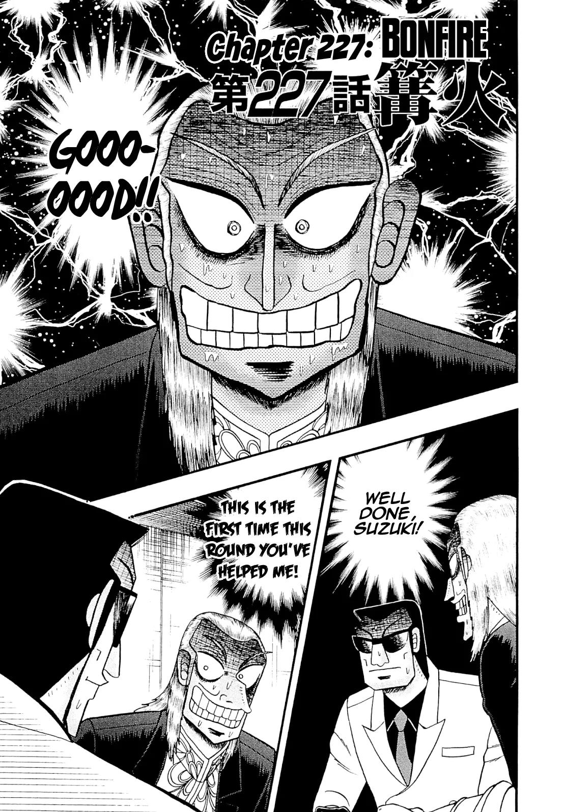 Akagi Chapter 227 page 1 - Chapter 227: Bonfire