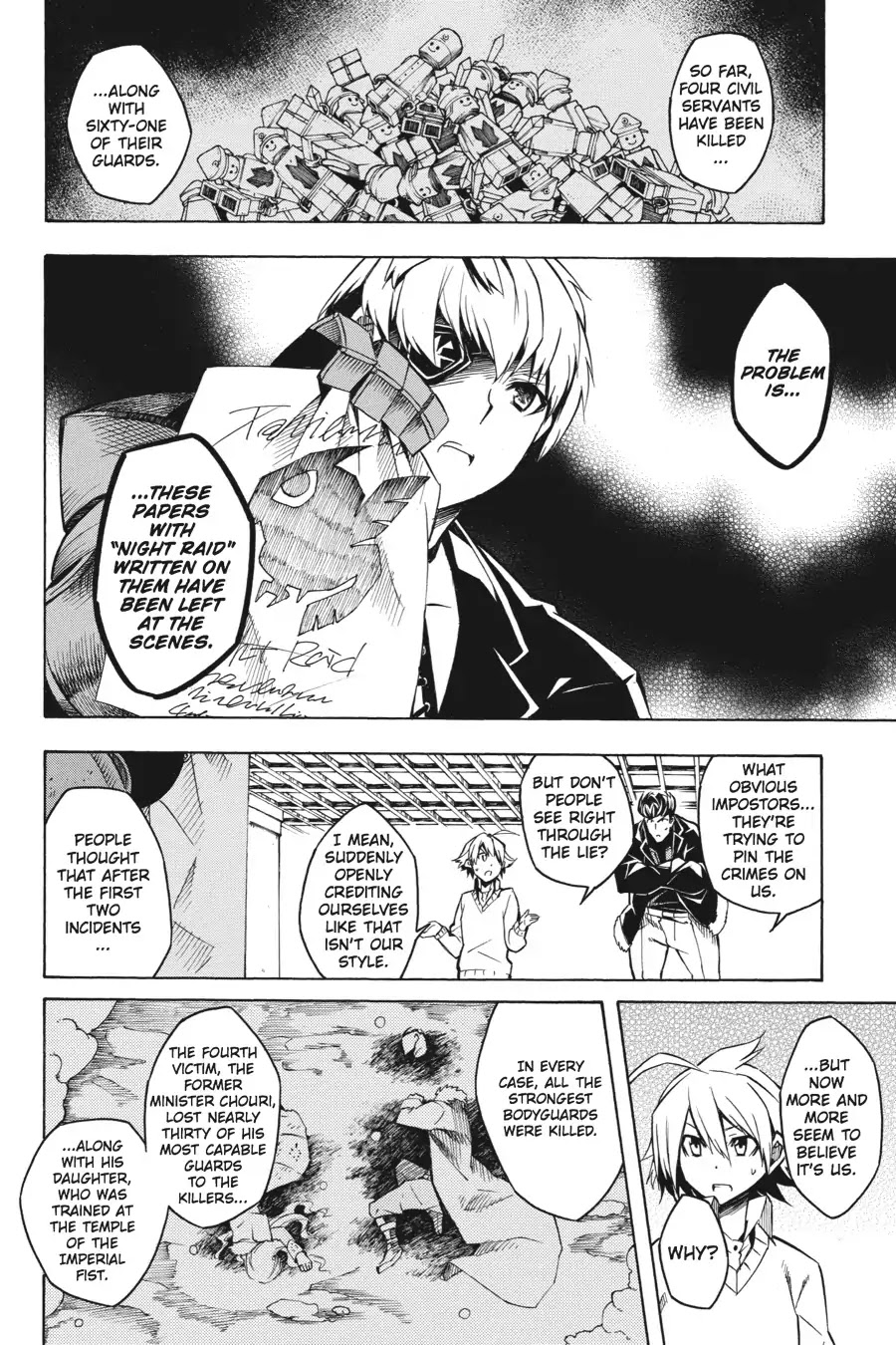 Akame ga Kill! Chapter 11 page 29 - Chapter 11: Kill the Imposters