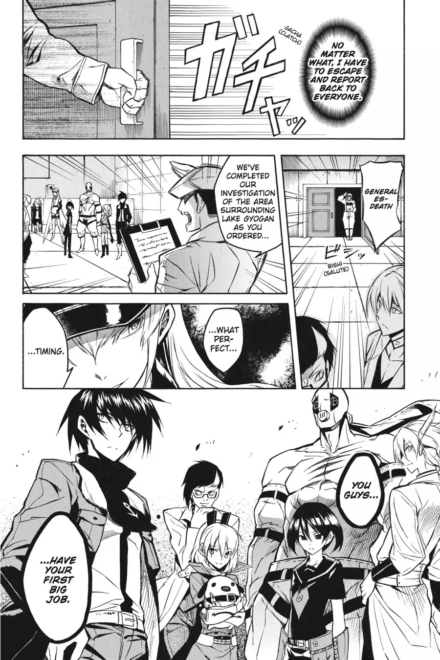 Akame ga Kill! Chapter 17 page 8 - Chapter 17: Kill The Bandits