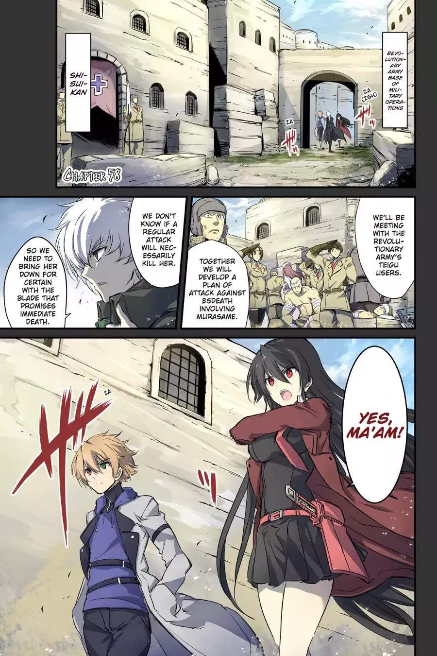 Akame ga Kill! Chapter 58 page 1 - Chapter 58: Kill The Skilled
