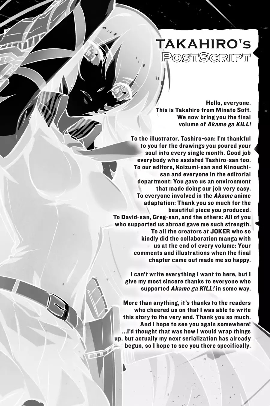 Akame ga Kill! Chapter 78 page 56 - Chapter 78: Akame Ga Kill [END]
