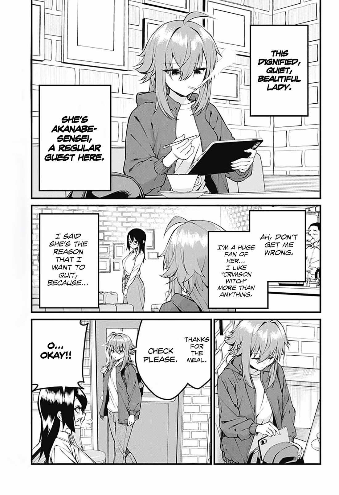Akanabe-sensei Doesn't Know about Embarrassment Chapter 16 page 4 - Chapter 16: Sensei's Favorite Cafe