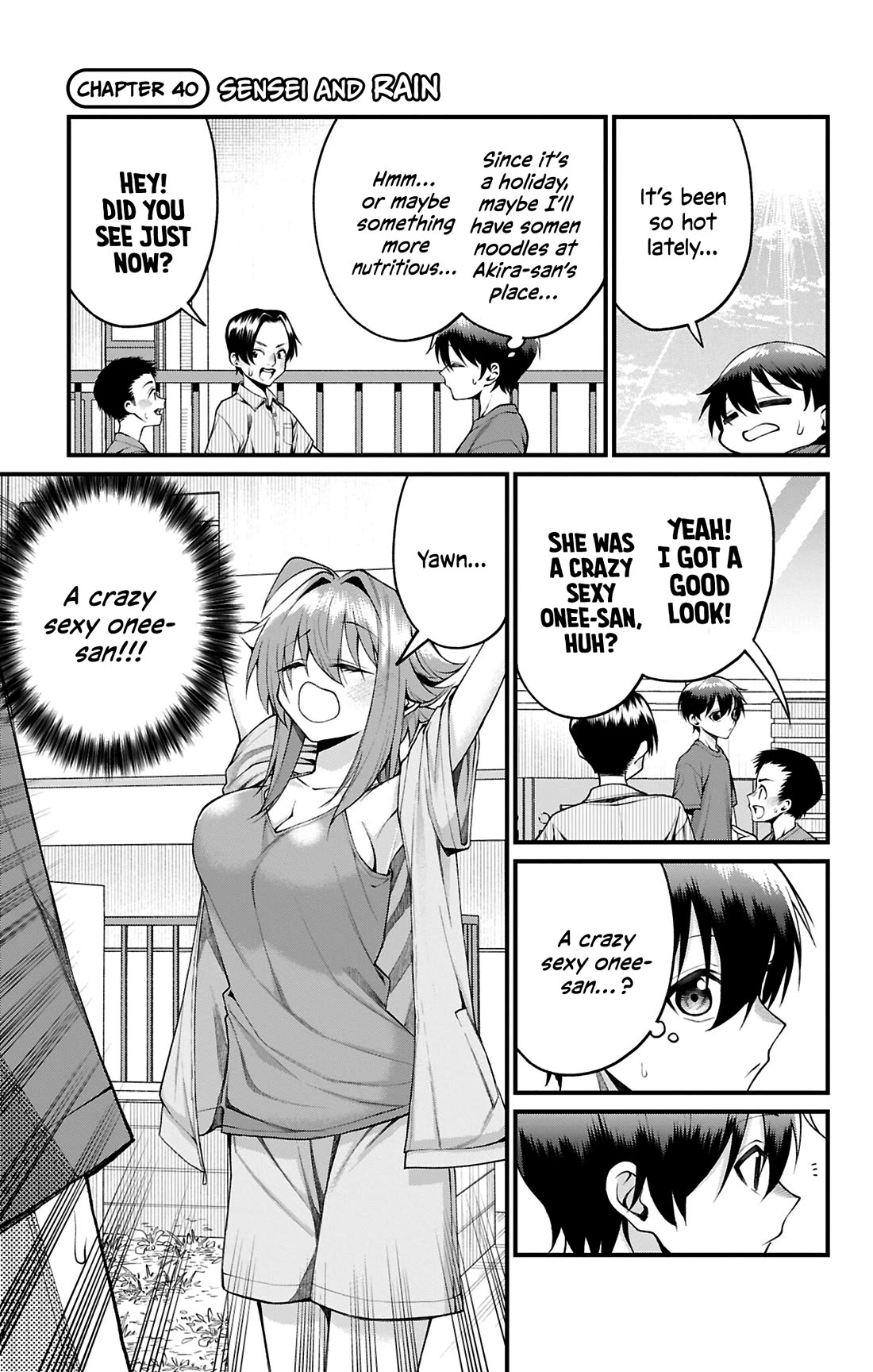Akanabe-sensei Doesn't Know about Embarrassment Chapter 40 page 2 - Chapter 40: Sensei and Rain