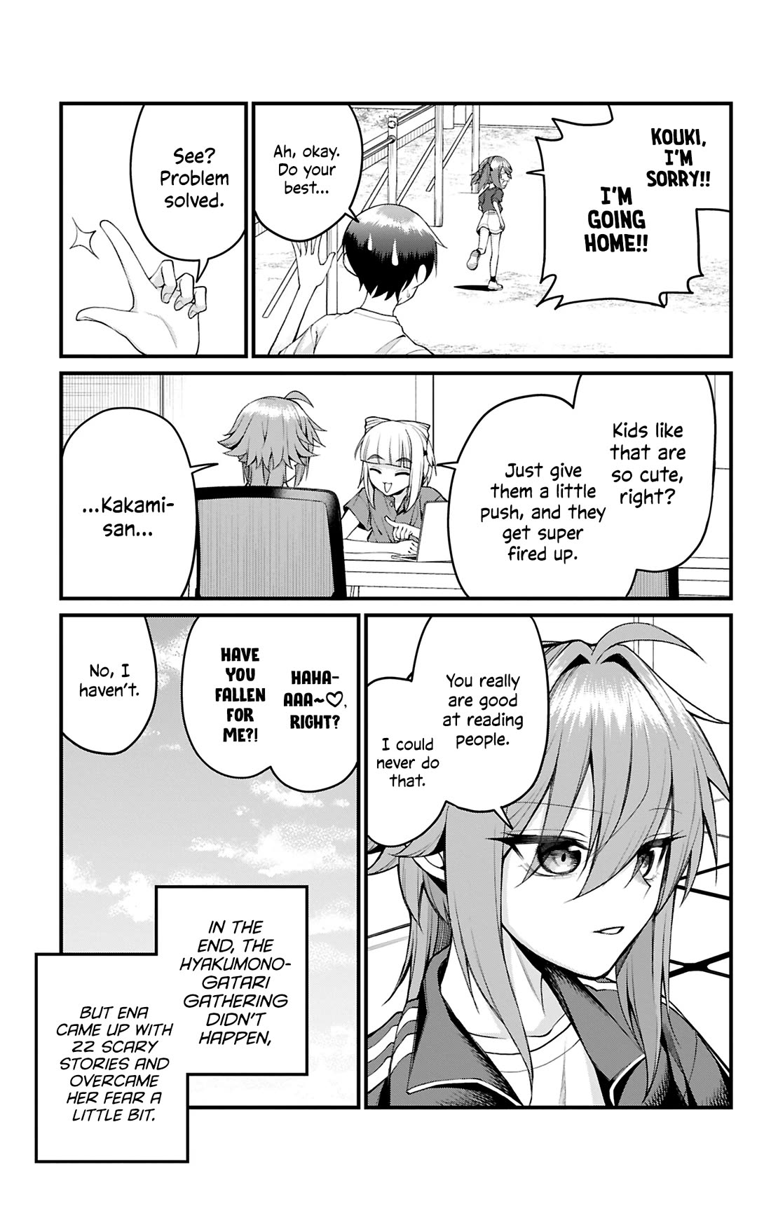 Akanabe-sensei Doesn't Know about Embarrassment Chapter 46 page 14 - Chapter 46: Ena-chan and Hyakumonogatari