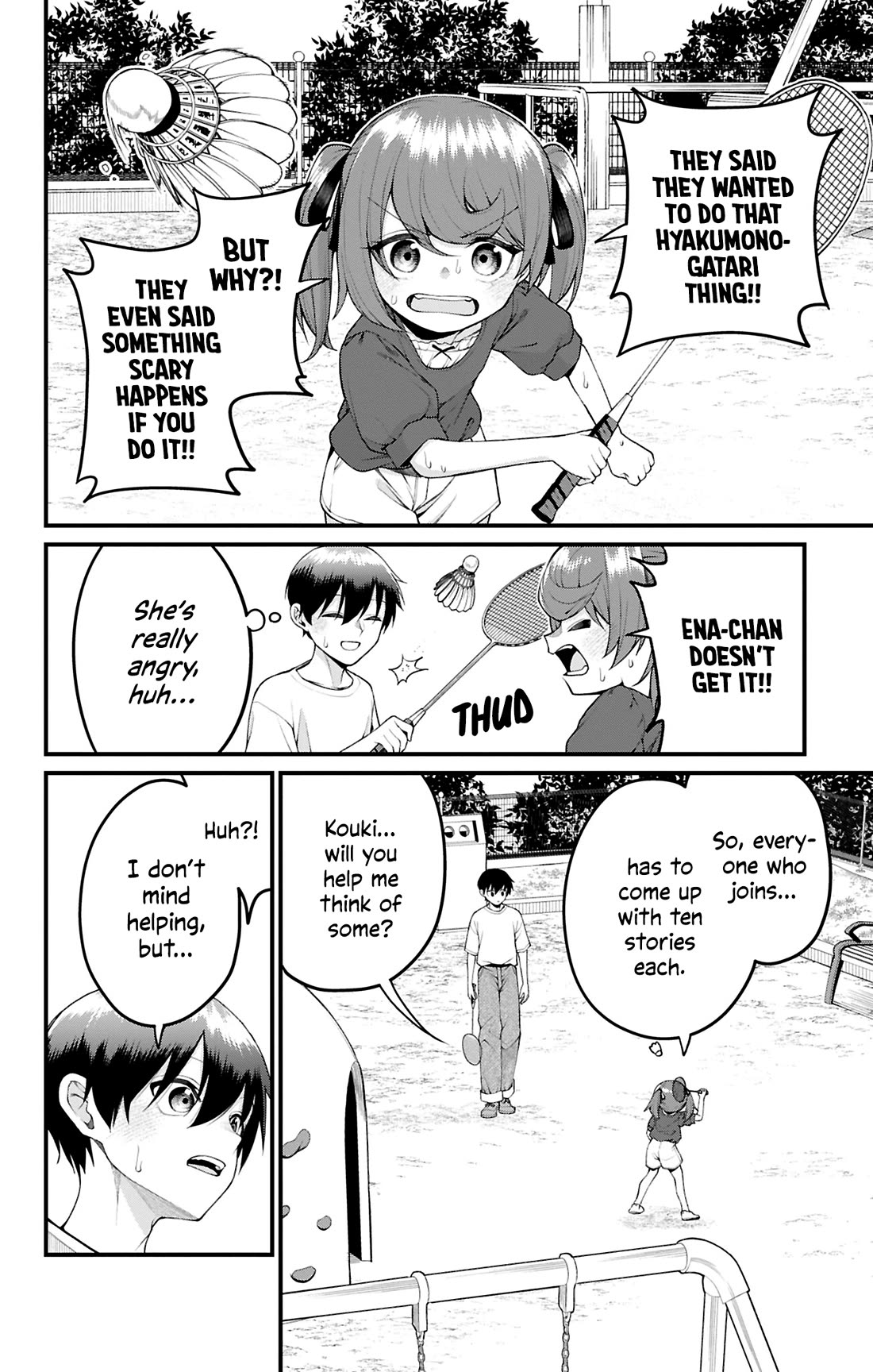 Akanabe-sensei Doesn't Know about Embarrassment Chapter 46 page 3 - Chapter 46: Ena-chan and Hyakumonogatari