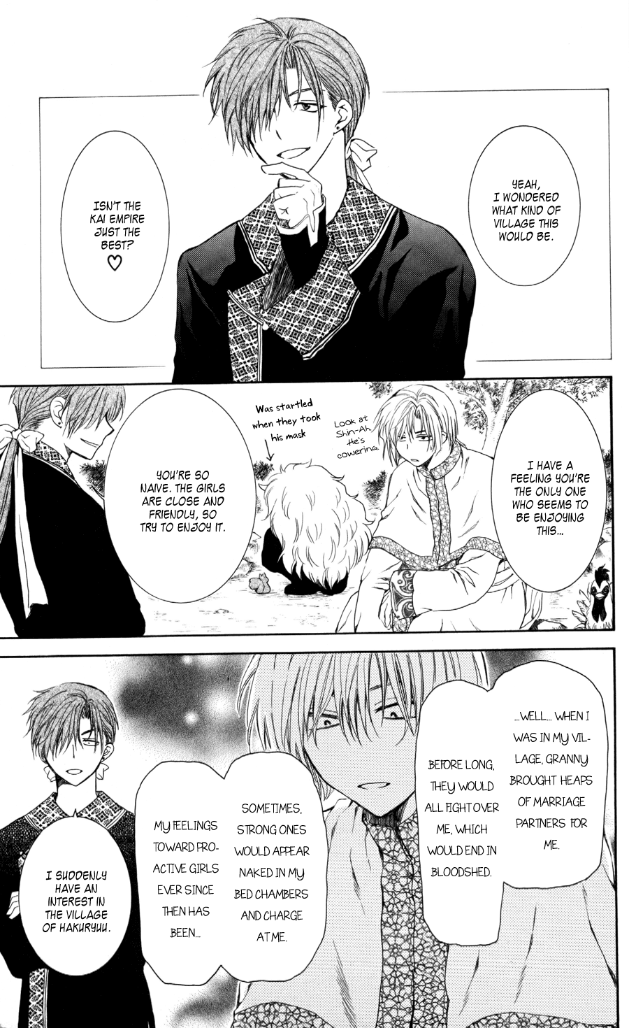 Akatsuki no Yona Chapter 64 page 15 - Chapter 64: Sen Province of the Kai Empire - Senri Village