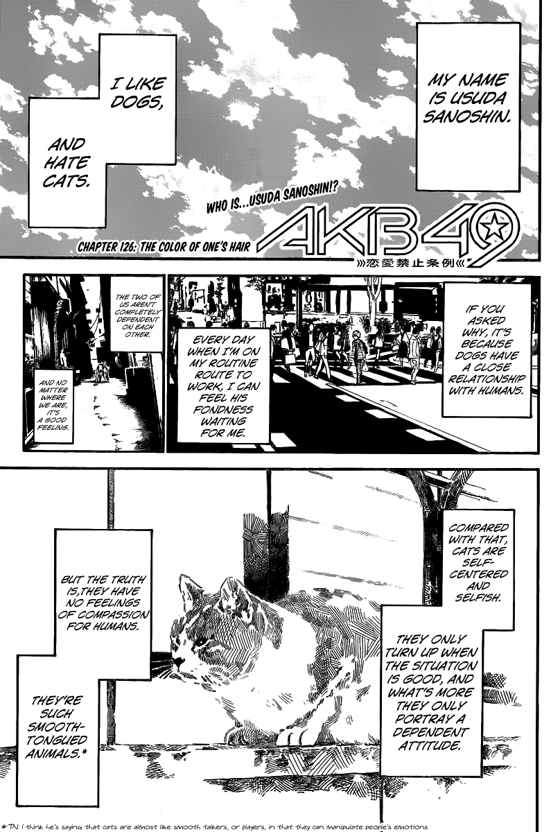 AKB49 - Renai Kinshi Jourei Chapter 126 page 2 - Chapter 126: The Color of One's Hair