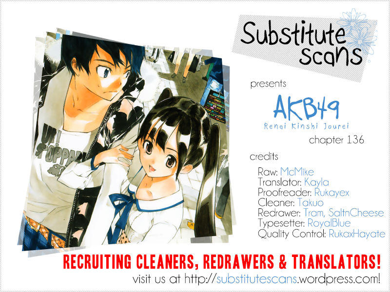 AKB49 - Renai Kinshi Jourei Chapter 137 page 1 - Chapter 137: A Strong Person