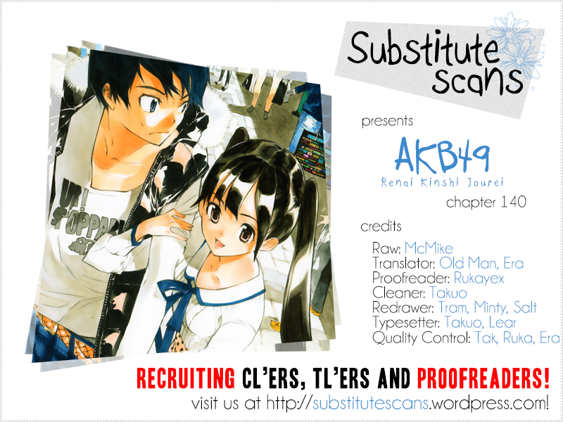 AKB49 - Renai Kinshi Jourei Chapter 140 page 1 - Chapter 140: Kami-sama