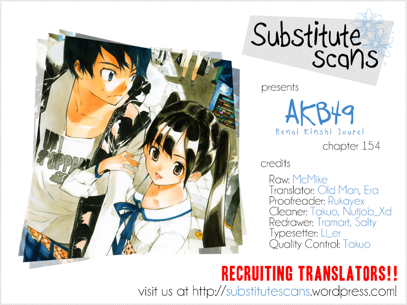 AKB49 - Renai Kinshi Jourei Chapter 154 page 1 - Chapter 154: The Lost Kitten's Road of Love