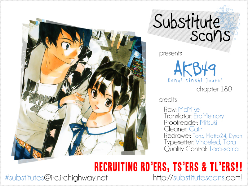AKB49 - Renai Kinshi Jourei Chapter 180 page 1 - Chapter 180: Loved by the God of Idols