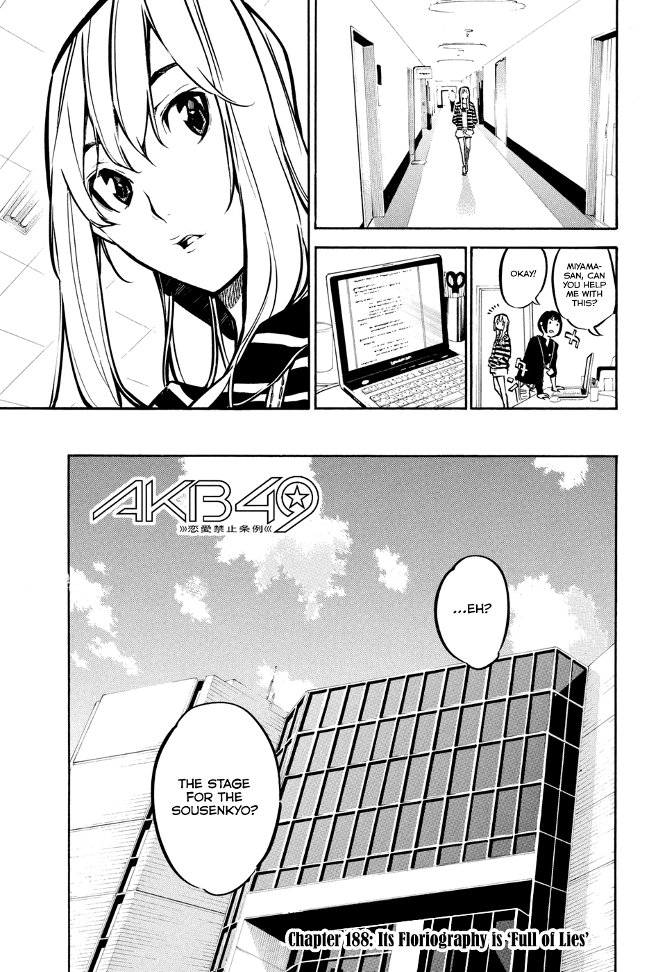 AKB49 - Renai Kinshi Jourei Chapter 188 page 3 - Chapter 188: Its Floriography is "Full of Lies"
