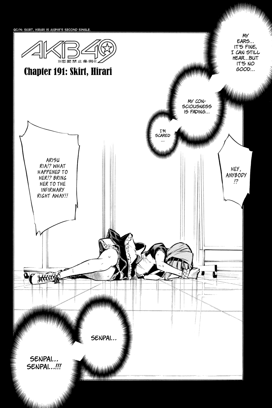 AKB49 - Renai Kinshi Jourei Chapter 191 page 4 - Chapter 191: Skirt, Hirari