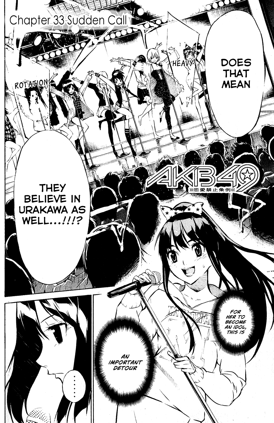 AKB49 - Renai Kinshi Jourei Chapter 33 page 3 - Chapter 33: Sudden Call