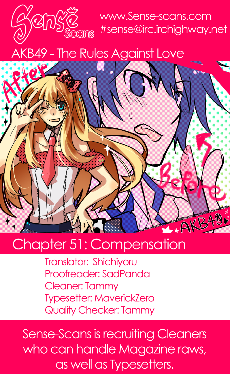AKB49 - Renai Kinshi Jourei Chapter 51 page 1 - Chapter 51: Compensation