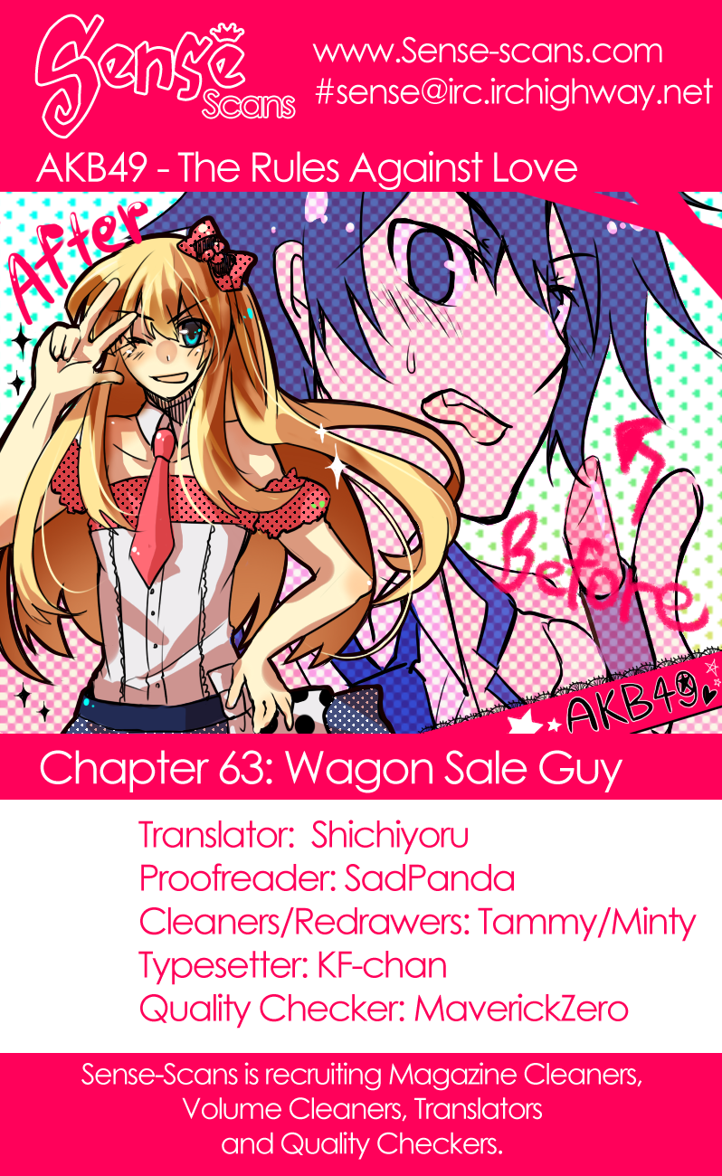 AKB49 - Renai Kinshi Jourei Chapter 63 page 1 - Chapter 63: Wagon Sale Guy
