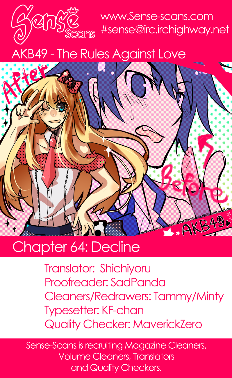 AKB49 - Renai Kinshi Jourei Chapter 64 page 1 - Chapter 64: Decline