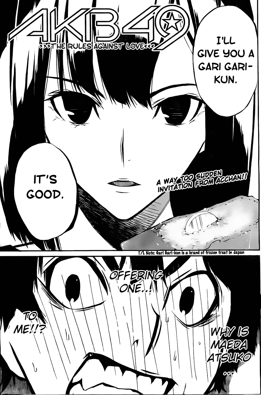 AKB49 - Renai Kinshi Jourei Chapter 7 page 1 - Chapter 7: Gari Gari Kun