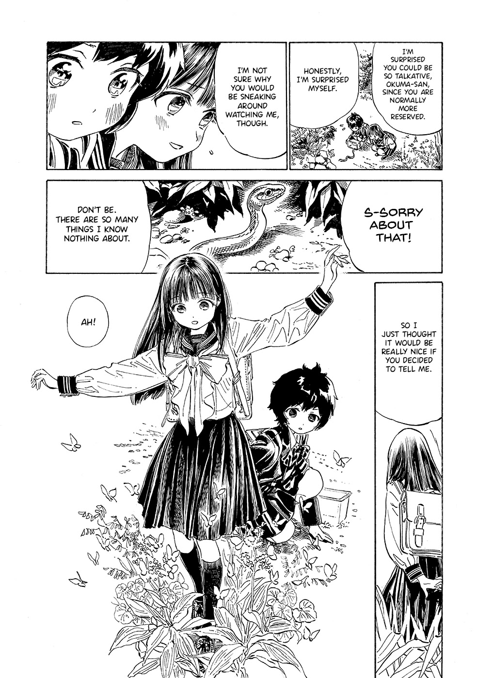 Akebi-chan no Sailor Fuku Chapter 33.5 page 15 - Chapter 33.5: Okuma's Investigation