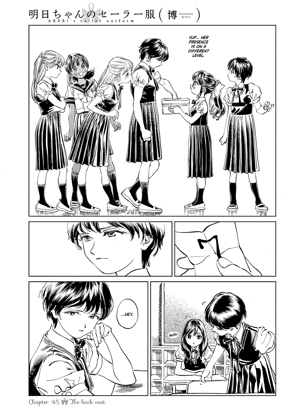 Akebi-chan no Sailor Fuku Chapter 45 page 1 - Chapter 45: The Back Seat