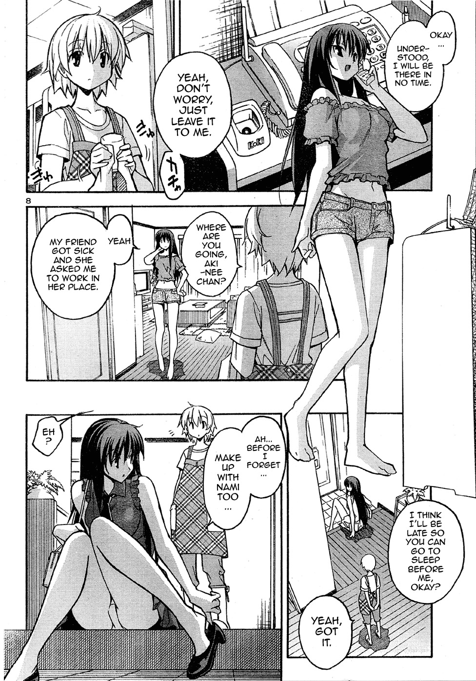 Aki-Sora Chapter 15 page 8 - Chapter 15: The Secret of Twins