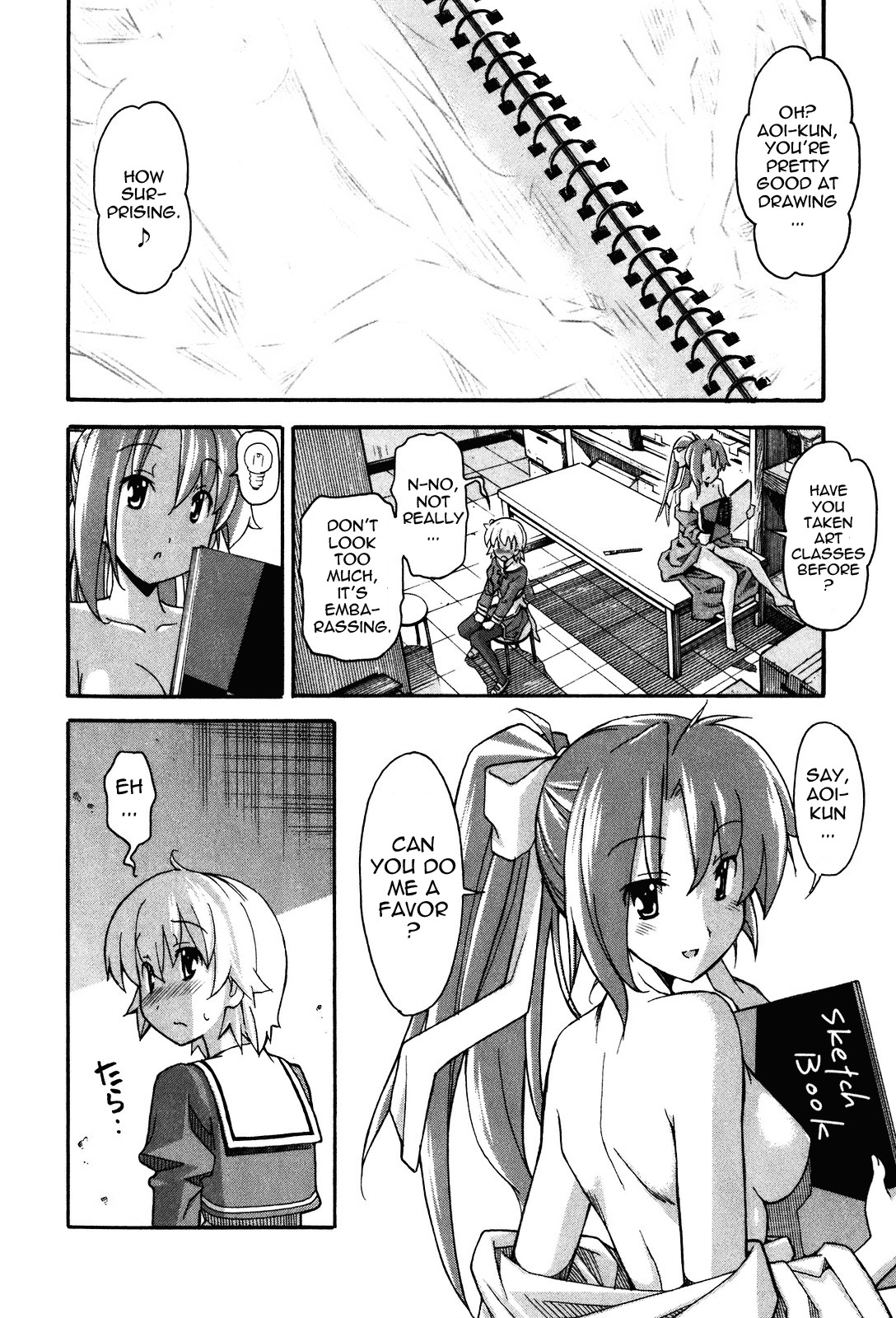 Aki-Sora Chapter 20 page 19 - Chapter 20: After School Sketch