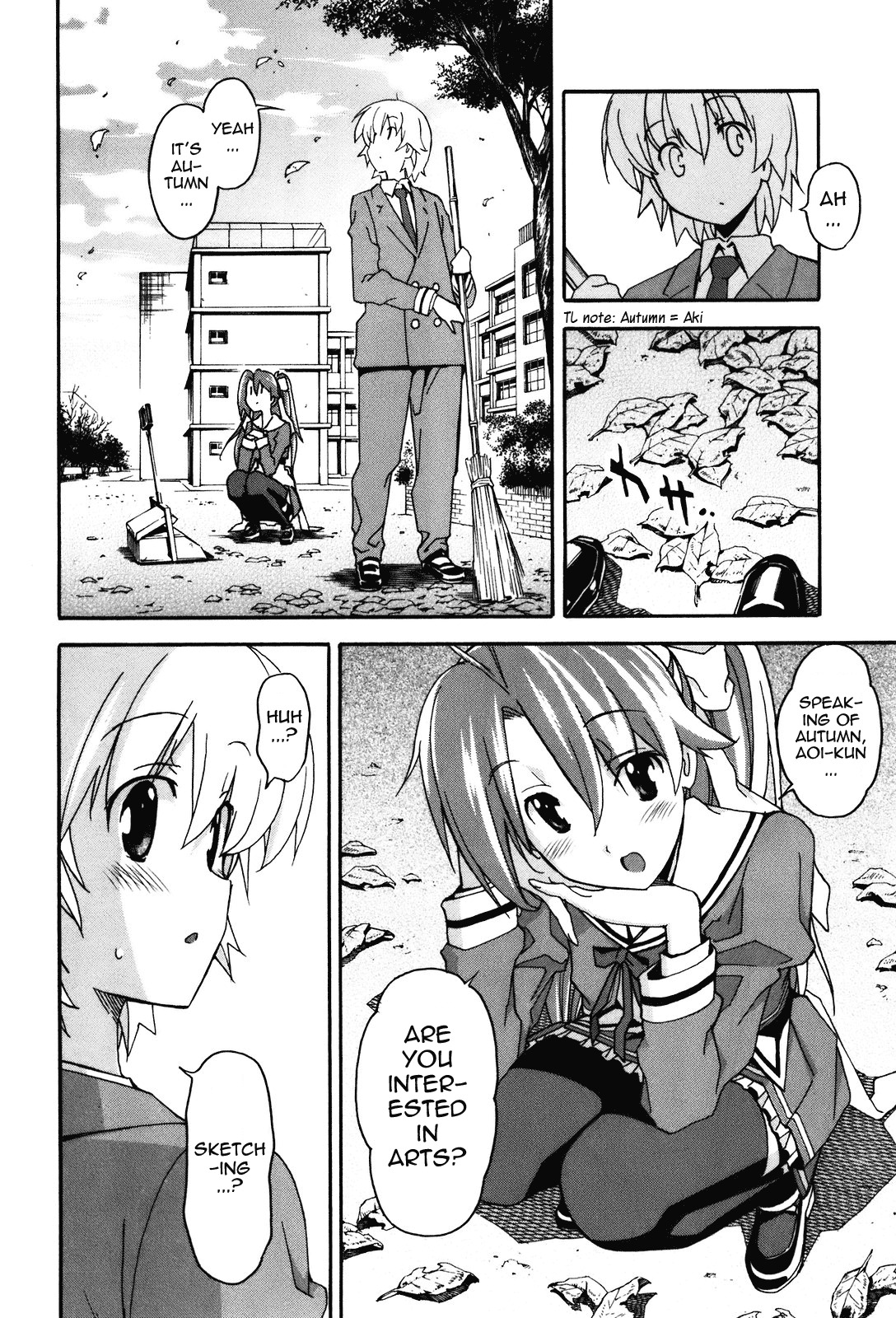 Aki-Sora Chapter 20 page 5 - Chapter 20: After School Sketch