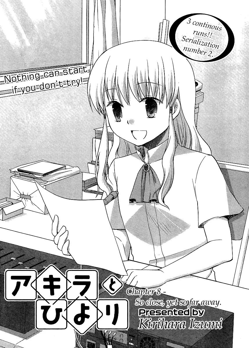 Akira to Hiyori Chapter 8 page 1 - Chapter 8: So Close, Yet So Far Away
