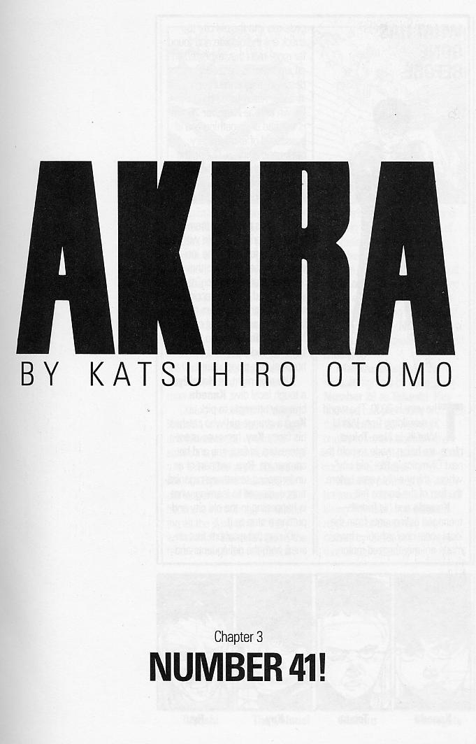 Akira Chapter 3 page 3 - Chapter 3