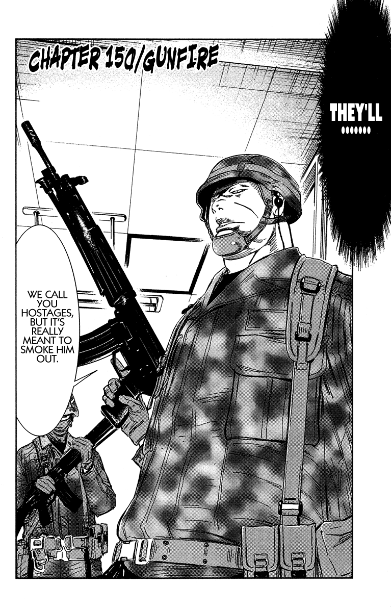 Akumetsu Chapter 150 page 2 - Chapter 150: Gunfire