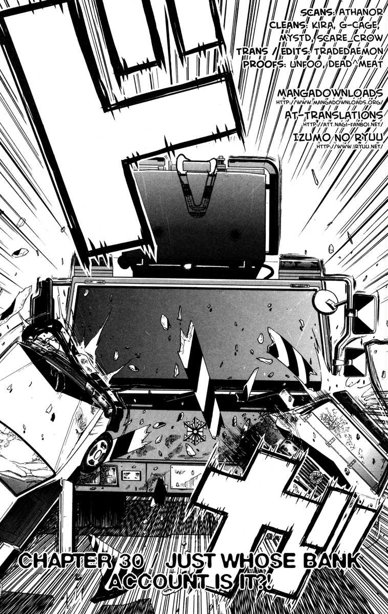 Akumetsu Chapter 30 page 1 - Chapter 30: Just Whose Bank Account Is It?