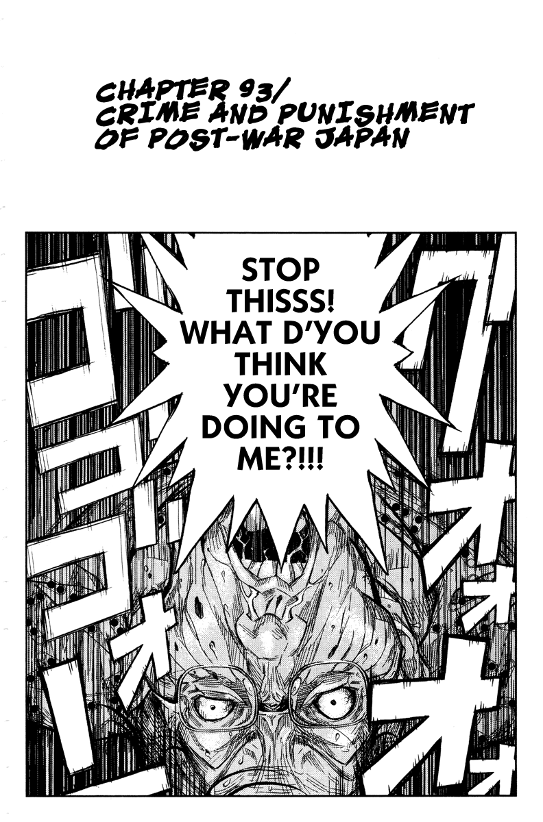 Akumetsu Chapter 93 page 2 - Chapter 93: Crime and Punishment of Post-War Japan