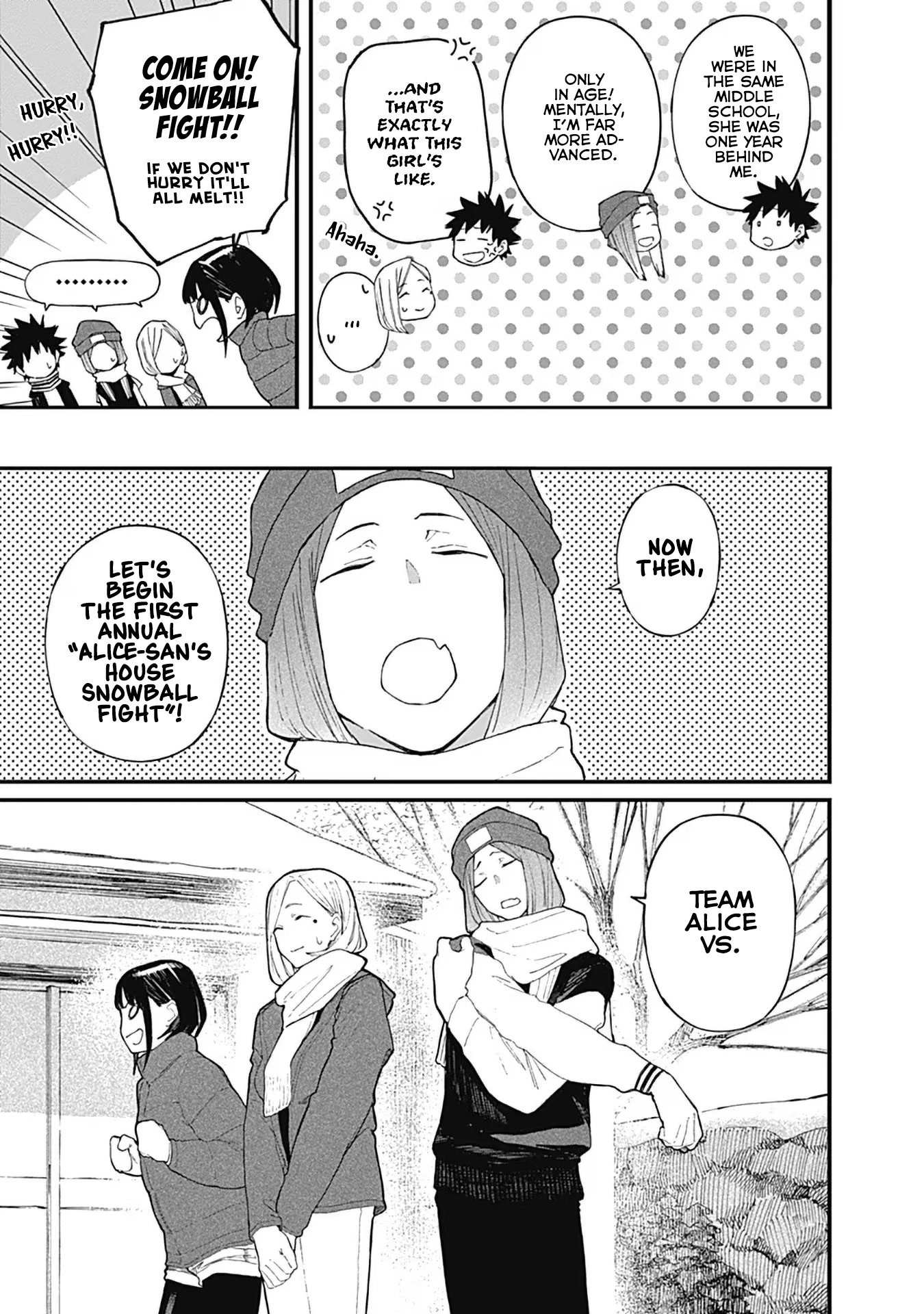 Alice-san Chi no Iroribata Chapter 19 page 5 - Chapter 19: Snow and Mizore Nabe