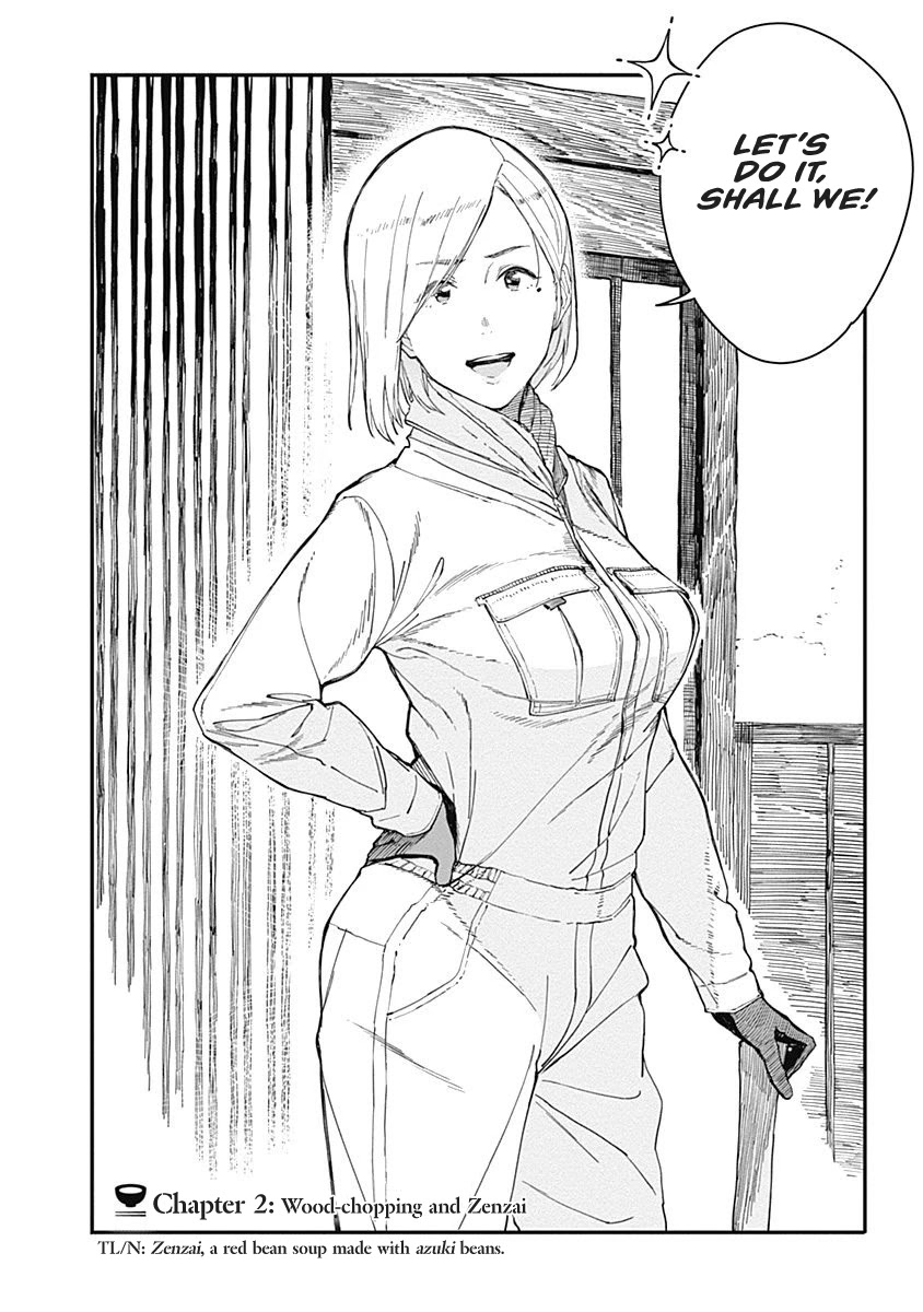 Alice-san Chi no Iroribata Chapter 2 page 2 - Chapter 2: Wood-chopping and Zenzai