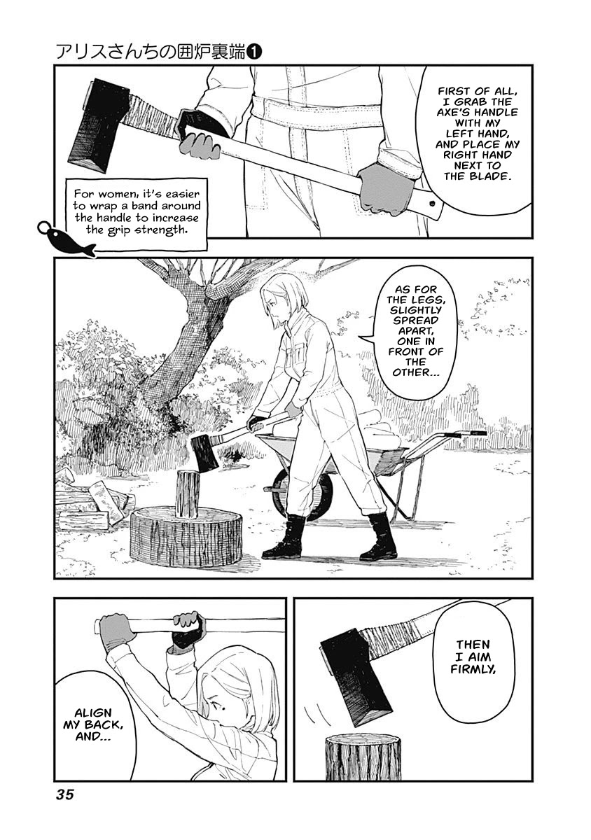 Alice-san Chi no Iroribata Chapter 2 page 5 - Chapter 2: Wood-chopping and Zenzai